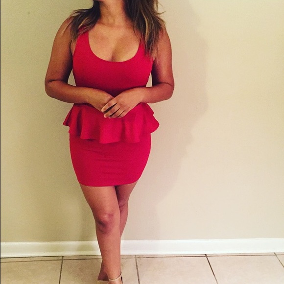 Red Peplum Dress