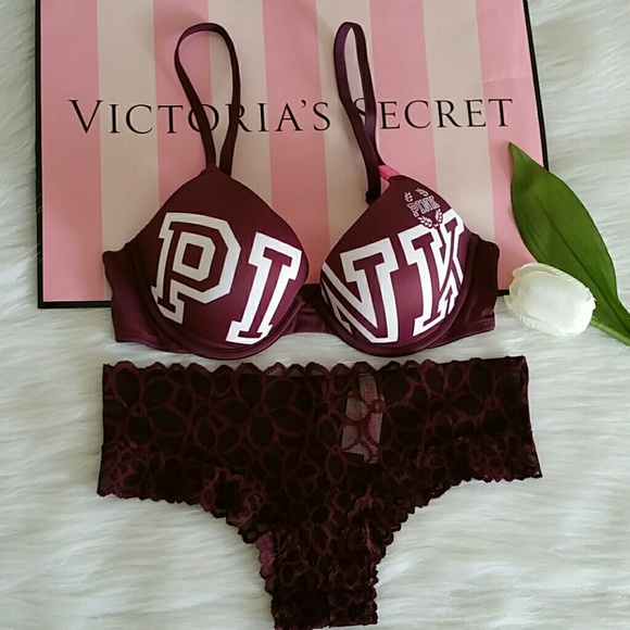 New Beautiful PINK VS Lightly lined Bra +Panty Set - Picture 4 of 4