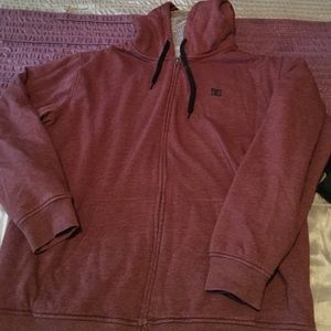 Men's dc fleece lined zip up sweatshirt