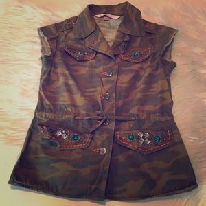 Short Sleeve Camouflage Cargo Vest