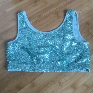 Forever 21 Teal Sequence Top
