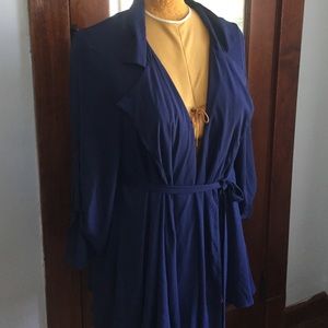 Blue sheer tie shirt