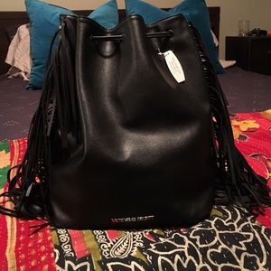 Black Fringe Backpack VS❤️