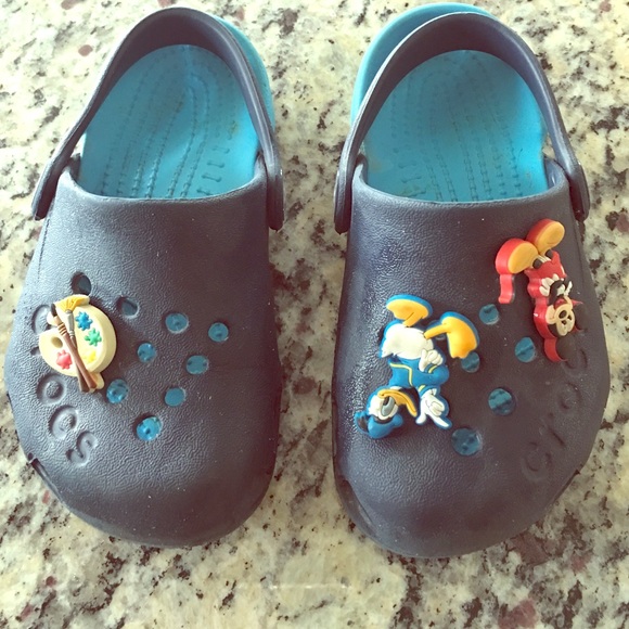 CROCS Other - Gently worn crocs with three jibbits! CROCS Other - Gently worn crocs with three jibbits!