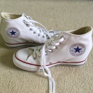White Heeled Converse