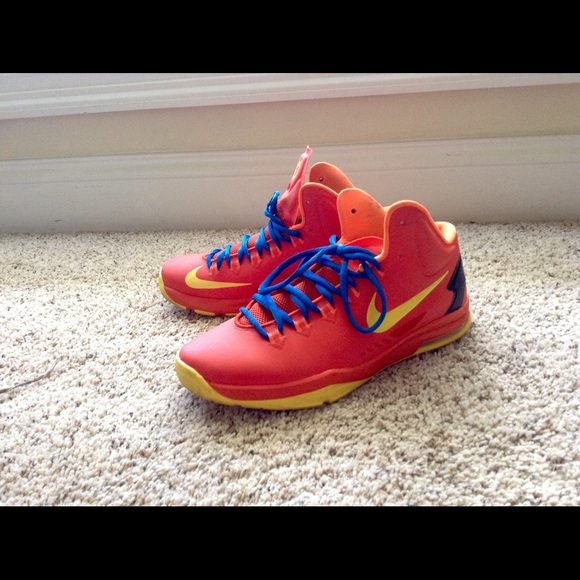 Orange Nike KD V Grade School Size 7