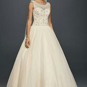 Oleg cassini beaded wedding dress