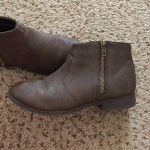 Brown booties from Charlotte Russe