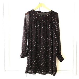 H&M Maternity baby doll dress black dotted print-S