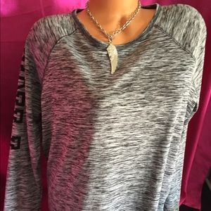 Victoria's Secret Pink Ultimate Mesh Marled Crew M