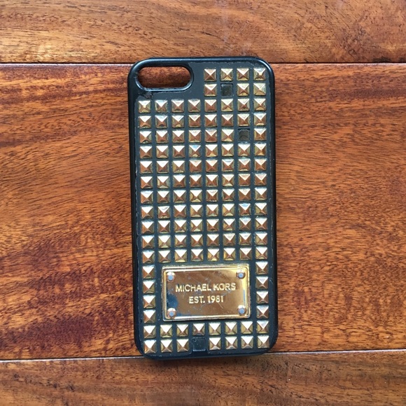 Black and gold Michael Kors phone case