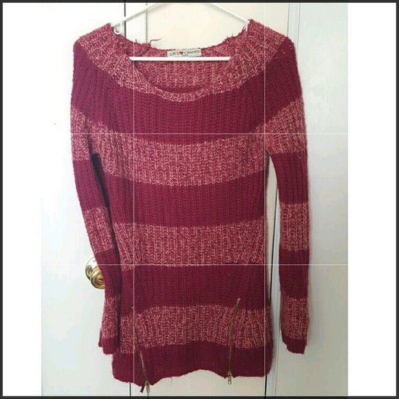 Pink striped sweater