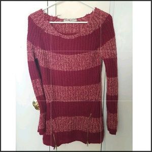 Pink striped sweater