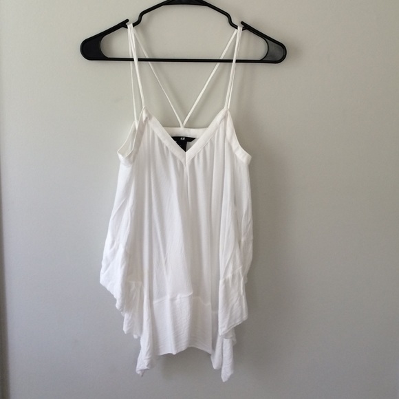Flowy white tank