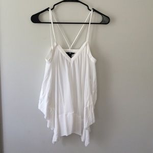 Flowy white tank