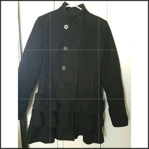 Black peacoat