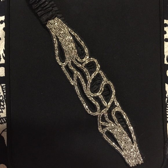 Silver Stitched Headband