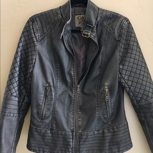 faux. Leather jacket