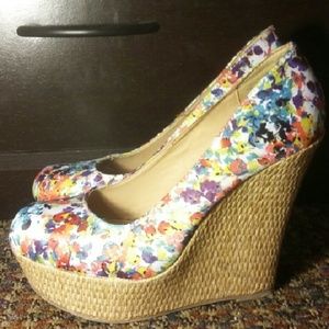Floral high heels