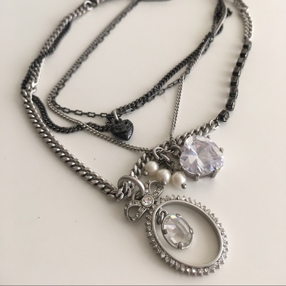 Juicy Couture (Multi strand pave necklace)