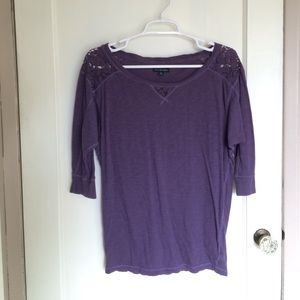 Purple American eagle 3/4 sleeve shirt