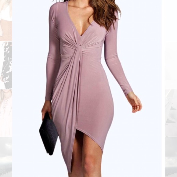 Front Twist Asymmetrical Dress