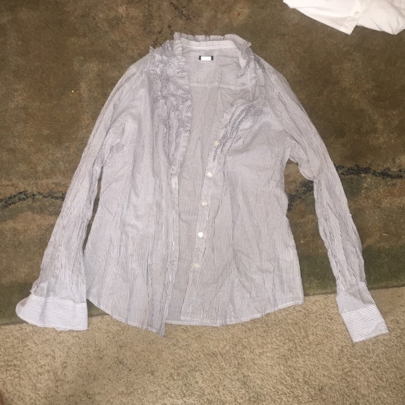 Women's J. Crew pinstriped button down shirt