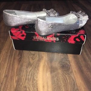 Fergie Silver Sequined Flats