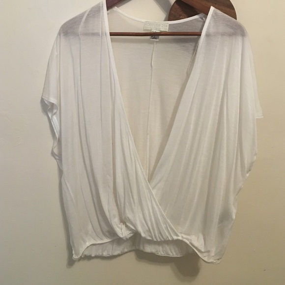 Sheer deep v top