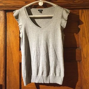 Talbots v-neck sweater vest with flutter sleeves