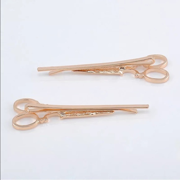 2pc GOLD SCISSOR HAIRPINS - Picture 3 of 3