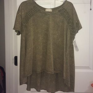 Altard State olive green flowy v neck tee