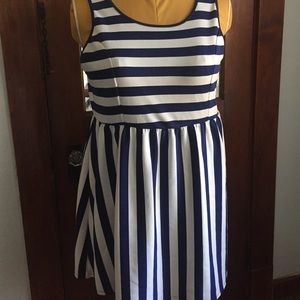 Navy and white striped dress!