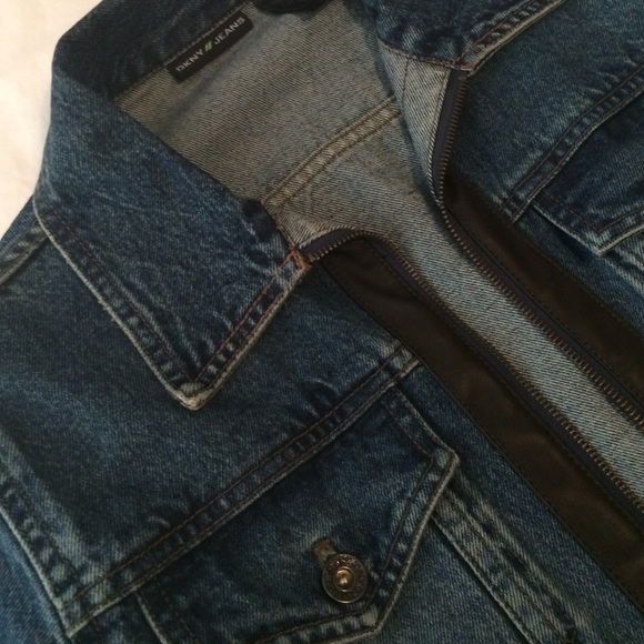 Jean jacket with leather trim - Picture 2 of 4