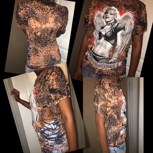 Destress t-shirt hand made.