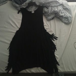 Black fringe dress