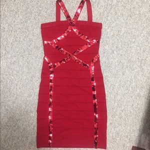 Bandage sequined mini dress