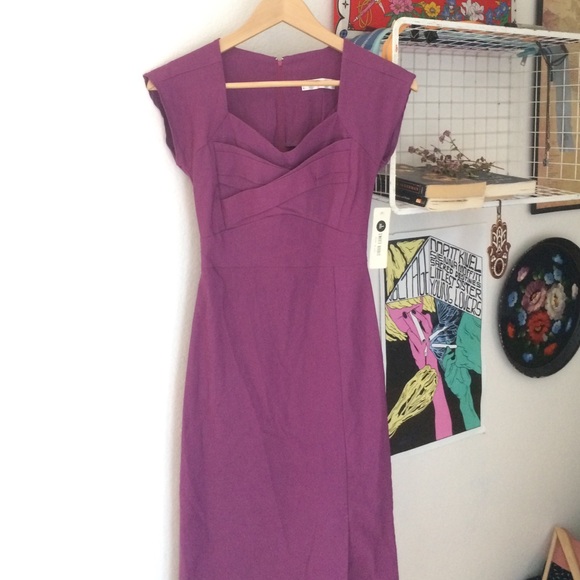 Purple pencil dress