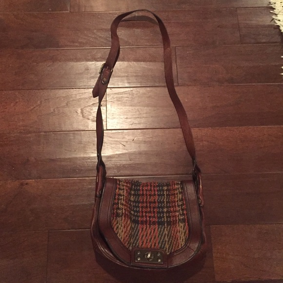 Fossil, plaid kisslock shoulder bag