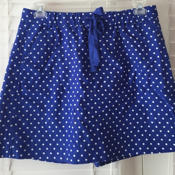 J. Crew Dresses & Skirts - J.Crew blue polka dot skirt