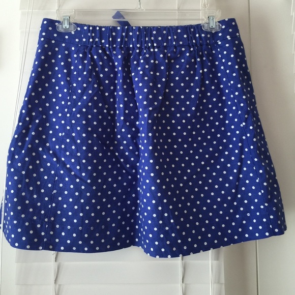 J.Crew blue polka dot skirt - Picture 3 of 4