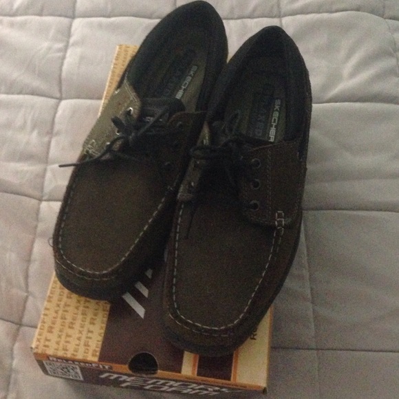 Skechers relaxed for brown boat shoe