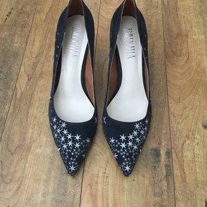 Stary night shoes blue with silver stars