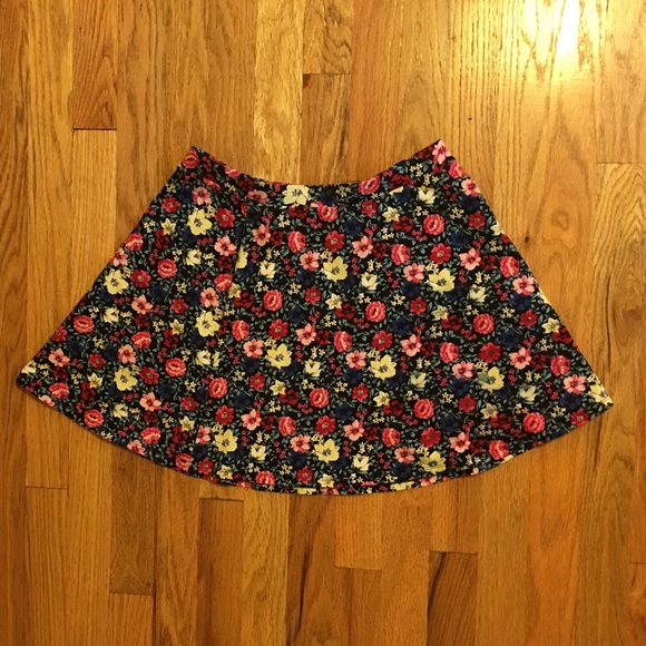 Floral Jersey Knit Skirt