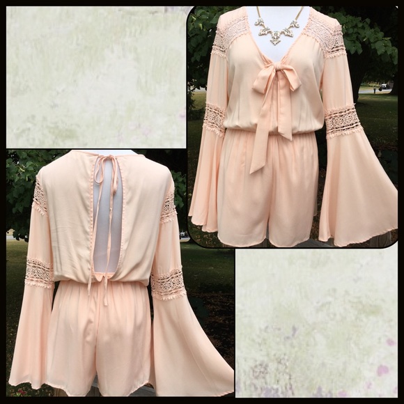 Crochet Detail Romper - Picture 2 of 4