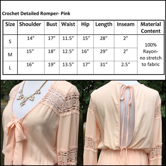 Crochet Detail Romper - Picture 4 of 4