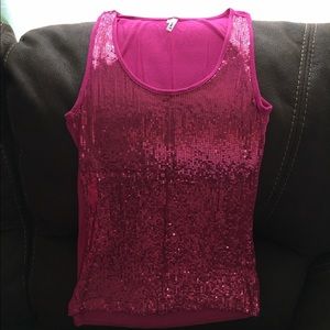 💕 Pink sequin tank