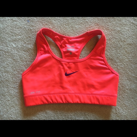 Neon orange Nike sports bra S