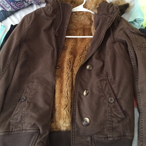 Durable fur coat hoodie