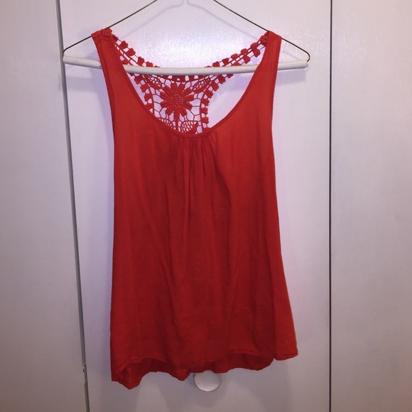 racer back tank with floral design on back